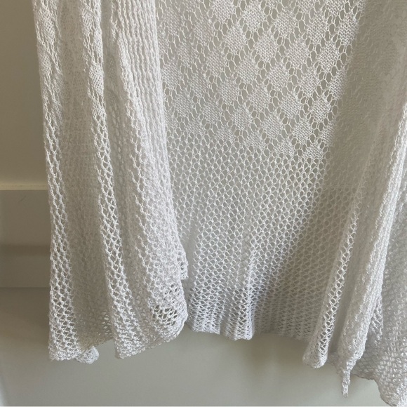 90s Y2K Le Chateau White Open Knit Cardigan - Picture 3 of 9
